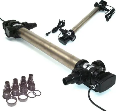 Produktbild von 55008 Edelstahl UVC Teichklärer 72W Wasserklärer Lichtfilter Vorklärgerät Koi