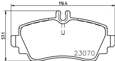 Produktbild von HELLA Bremsbeläge Satz Vorne Bremsklötze passend für MERCEDES-BENZ A-Klasse (W168) 8DB 355 018-281