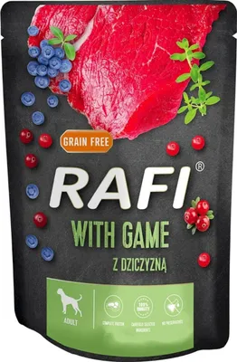 Produktbild von DOLINA NOTECI RAFI Nasses Hundefutter Wildfleisch  Heidelbeere  Preiselbeere 300 g