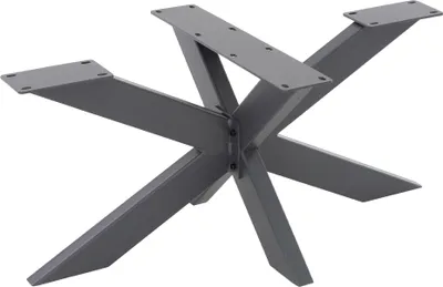 Produktbild von ML-Design Tischbeine Spider Kreuzgestell, 98x58x43 cm, Anthrazit, Tischgestell aus Stahl