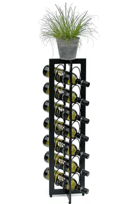 Obrázok produktu pre DanDiBo stojan na víno kovový čierny vertikálny 96323 80 cm stojan na fľaše stojan na fľaše držiak na víno