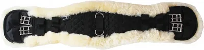 Produktbild von Engel Reitsport Lammfell Sattelgurt Dressur Gurt schwarz/Fell med. 34" (85cm)