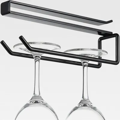 Produktbild von Glasregal für Unterschrank, kein Bohren, platzsparend, aus Metall, für Küche, Keller, Esszimmer
