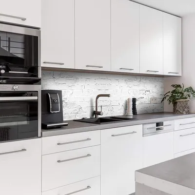 Produktbild von Dedeco Küchenrückwand Motiv: Stein V2, 5mm Hartschaum Kunststoffplatte PVC als Spritzschutz Küchenwand Wandschutz wasserfest, inkl. UV-Lack matt, alle Untergründe, 260 x 60 cm