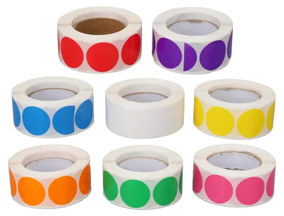 Produktbild von 8 Rollen-Etikettenaufkleber, bunte, selbstklebende Kreisaufkleber für Geschenkflaschen mit kosmetischen ätherischen Ölen