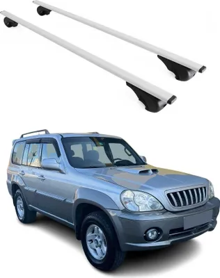 Obrázok produktu pre Priečne strešné nosiče pre Hyundai Terracan 2001–2007, strieborné