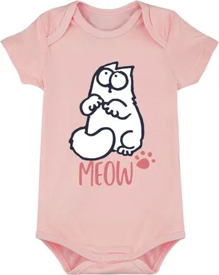 Produktbild von Simon's Cat Body Uni Meow rosa 86/92