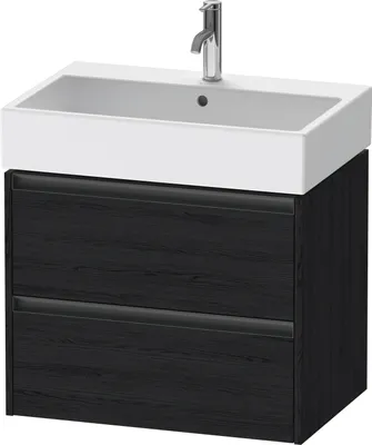 Produktbild von Duravit Ketho.2 Wastafelonderkast 68,4x46x54,9 cm Mat Eiken (zwart)