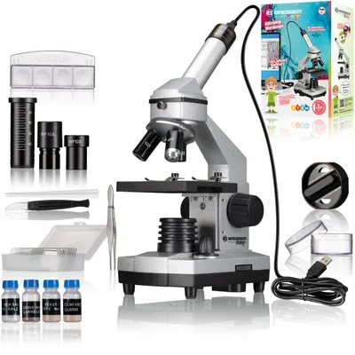 Produktbild von Bresser Optics JUNIOR, Digitales Mikroskop, Schwarz, Silber, Metall, 1024x, LED, Windows 7 Enterprise, Windows 7 Enterprise x64, Windows 7 Home Basic, Windows 7 Home Basic x64,...