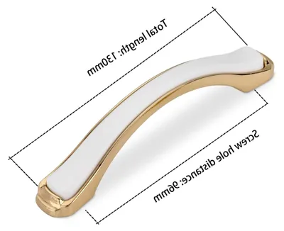 Produktbild von 10 Stück Schrankgriffe aus Zinklegierung für Möbel mit 128mm Lochabstand, Weiß