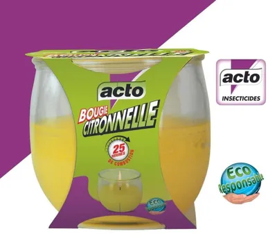 Produktbild von Citronella Kerze im dekorativen Glas, 25h Brenndauer, für Innen & Außen, Mückenschutz