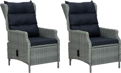Produktbild von vidaXL 9-tlg. Garten-Essgruppe mit Auflagen Poly Rattan Hellgrau