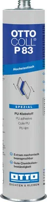Produktbild von Otto Chemie Ottocoll P83 PolyurethanKlebstoff 1k-Kleber Spezial Alu-Kartusche 310ml C01 Weiss