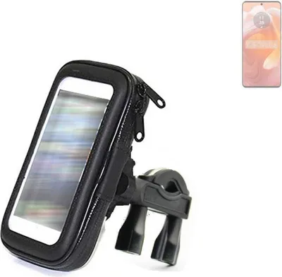 Produktbild von K-S-Trade Fahrrad-Halterung kompatibel mit Motorola Edge 50 Ultra Handy-Halterung Halter Lenkstange Fahrradhalterung Motorrad Bike Mount