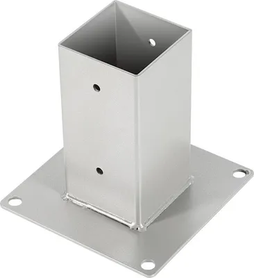 Produktbild von Izrielar Aufschraubhülse 70x70 mm Pfostenträger, 4er Set Pfostenschuh für Vierkant- & Holzpfosten, Bodenhülse für Zaun, Carport & Pergola