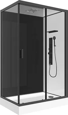 Produktbild von Duschkabine mit Hydromassage - Beidseitige Installation - 110 x 80 x 215 cm - FOMIRA