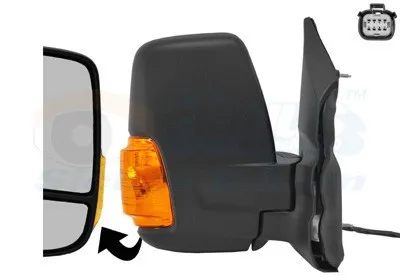 Produktbild von VAN WEZEL 1991818 Außenspiegel Seitenspiegel Rechts für FORD Transit Mk7 Kastenwagen (V363, FCD, FDD) Konvex Beheizt