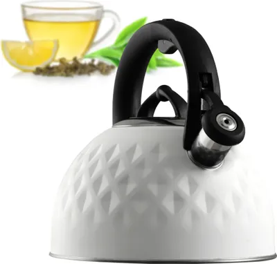 Produktbild von KADAX Stahlkessel 2,5l, Induktion, Gaspfeife mit Griff, traditionell