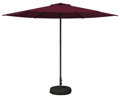 Image de Parasol de jardin 300 x 300 cm Polyester Rectangulaire Bordeaux