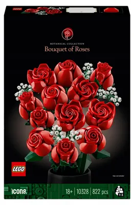 Produktbild von Lego Icons 10328 Rosenstrauß-Dekoratives Geschenkset 822 Teile 31 cm Klocki LEGO