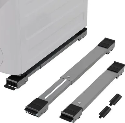 Imagen del producto de Base para lavadora - Juego de 2 unidades - Con 24 ruedas - Capacidad de hasta 300 kg - Base móvil para lavadora, secadora y refrigerador - Telescópica