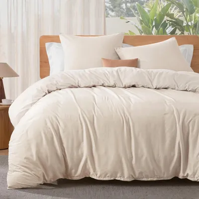 Produktbild von Bettwäsche-Set 135x200 cm Beige 2-teilig Mikrofaser-Polyester