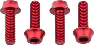 Produktbild von Wolf Tooth Flaschenhalter-Aluminiumschrauben, M5x15mm, 4 Stk., red