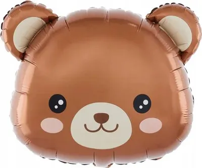 Produktbild von Teddybär Folienballon Kopf Tierparty 60cm