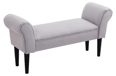 Immagine prodotto di Panca da camera da letto con braccioli - Grigia | Colore: Grigio | Dimensioni: 102x31x51 cm