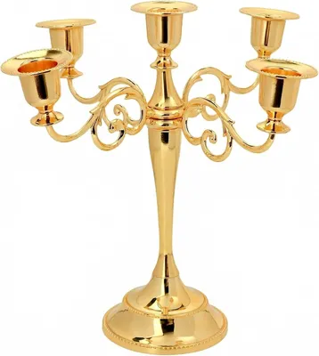Produktbild von Kerzenhalter 5-armig, Aluminium, 27 cm, für Tischdekoration
