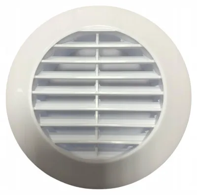 Produktbild von Przybysz Schräg-Lüftungsgitter Rund Weiß Ø100 140mm