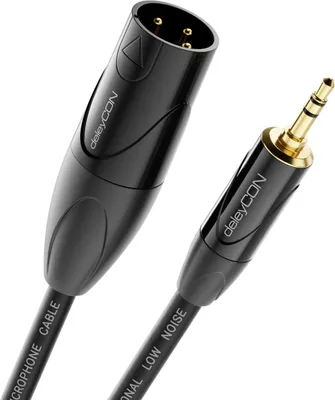 Produktbild von deleyCON 4m XLR auf 6,35mm Klinke Stereo - Mikrofonkabel Audio Adapter Kabel AUX - Studio Qualität - aus reinem OFC Kupfer (AWG24) XLR Stecker auf Klinke 6,35mm Stecker - Metallverriegelung