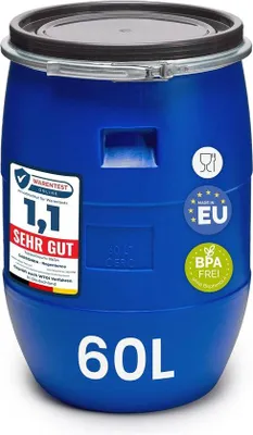 Produktbild von Regenton 60 Liter – Aus HDPE-Material mit Deckel – BPA-frei – ideal zur Wassergewinnung – ServiceTopper