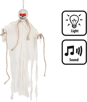 Produktbild von Halloween-Hängedekoration Skelettgeist 55 cm - Boland