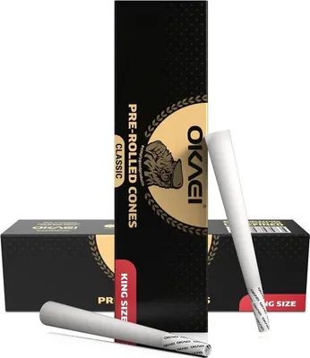 Produktbild von OKAEI Classic King Size Pre Rolled 100 x langsam brennend Joint Hülsen