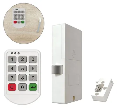 Produktbild von Elektronisches Zahlenschloss für Schränke mit Tastatur – Verstümmelte Eingabe und Notstromversorgung – geeignet für Aktenschrank, Spind und Schublade