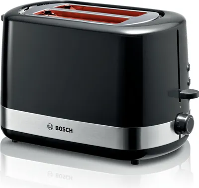 Image de Grille-pain Bosch TAT6A513 2 tranches 800 W Noir, Acier inoxydable
