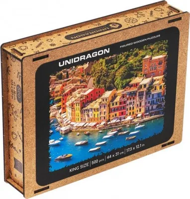 Produktbild von UNIDRAGON Holzpuzzle Woosaic – Italienische Riviera – 500 Teile – King Size 31x44 cm