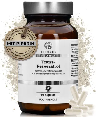 QIDOSHA Resveratrol Kapseln, mit SEHR GUT bewertet… – Bild 1