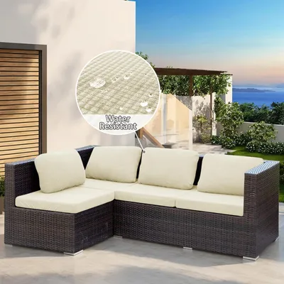 Obrázok produktu pre Poťah na pohovku Jacquard Stretch Poťah na vankúš Vodoodpudivý Poťah na vankúš na pohovku Poťah na vankúš na operadlo Ochrana nábytku, béžová