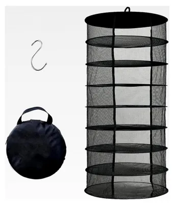 Produktbild von Hängendes Kräuter-Trockennetz, 8-lagiger Pflanzennetz-Trockenständer für Kräuter, 2ft