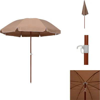 Produktbild von vidaXL Sonnenschirm mit Stahlmast 240 cm Taupe - Sonnenschirme & Sonnenschutze