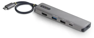 Produktbild von StarTech.com 5-in-1 USB-C Hub mit 4K 60Hz HDMI, USB-C auf HDMI Multiport Adapter mit 140W Power Delivery, 10Gbps Hub, Mini Dock für MacBook/Dell/Thinkpad/HP, Kabelgebunden, USB 3.2 Gen 2 (3.1 Gen 2) Type-C, 140 W, Grau, 10 Gbit/s, 4K Ultra HD