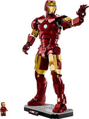 Produktbild von LEGO | Marvel Iron Man Mark 3 Sammleredition - Avengers Bauset für Erwachsene - Modellbau mit Minifigur, Ständer und Namensschild - Kreatives Geschenk für Männer, Frauen und allen Fans - 76344