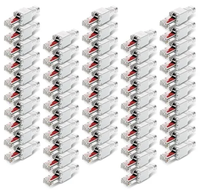 Produktbild von NEXMEX 50x Netzwerkstecker Cat6 RJ45 Stecker Netzwerk Werkzeuglose Montage Cat6a