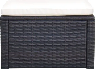Immagine prodotto di Poggiapiedi Ottomana in Polyrattan 53x53x30 cm Marrone
