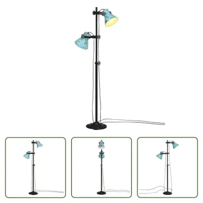 Zdjęcie produktu dla The Living Store Lampa podłogowa 25 W niebieska 25x25x90/160 cm E27