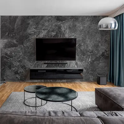 Produktbild von dedeco Wohnzimmerrückwand TV-Wand Wandpaneel Wohnrückwand Rückwand Tapetenersatz, Motiv: Marmor V11, 250 x 100 x 0,5cm, Nano-Protect: matt, wasserfest, robust, als Wandverkleidung aus Hartschaum PVC
