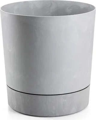 Image de HowHomely | Jardinière Azalea - Gris Béton - 35 cm - Pots de fleurs - Résistant aux intempéries, Stylé pour l'intérieur et l'extérieur
