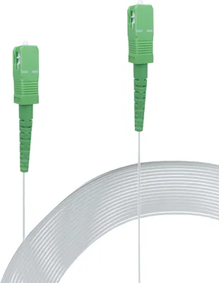 Immagine prodotto di Elfcam - Cavo in fibra ottica invisibile da 25 m SC/APC a SC/APC - Monomodale 125 µm OS2, guaina trasparente in nylon, compatibile con Orange, SFR, Bouygues